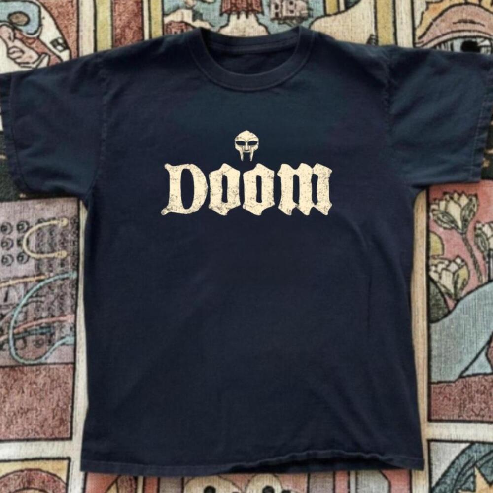 Black T-Shirt, Doom Black Blue T-Shirt